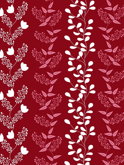 Home Ecstasy 100% Cotton Floral Bedsheet Set | 140 TC | Red