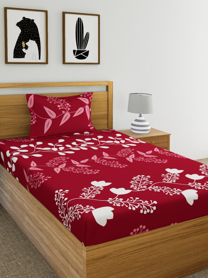 Home Ecstasy 100% Cotton Floral Bedsheet Set