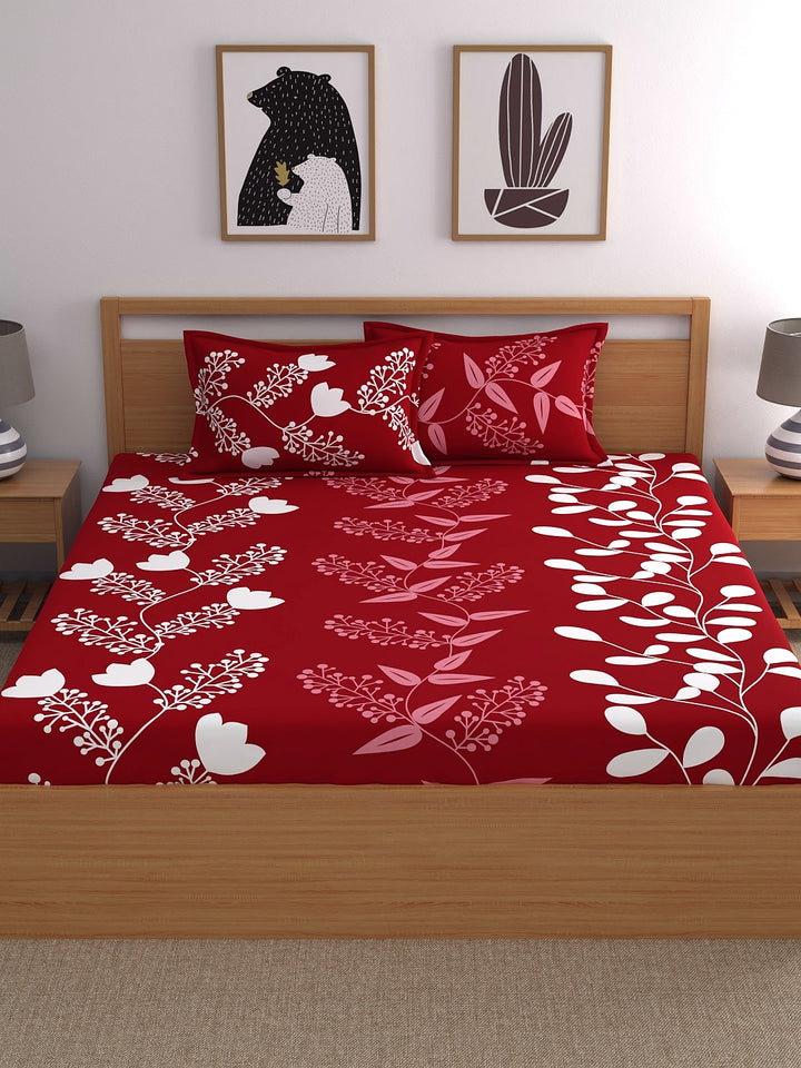 Home Ecstasy 100% Cotton Floral Bedsheet Set