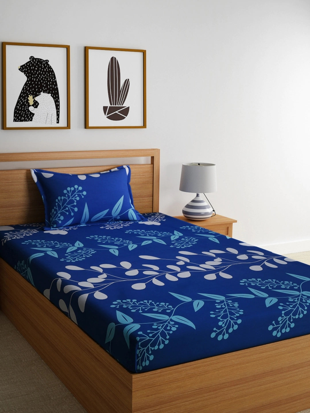 Home Ecstasy 100% Cotton Floral Bedsheet Set