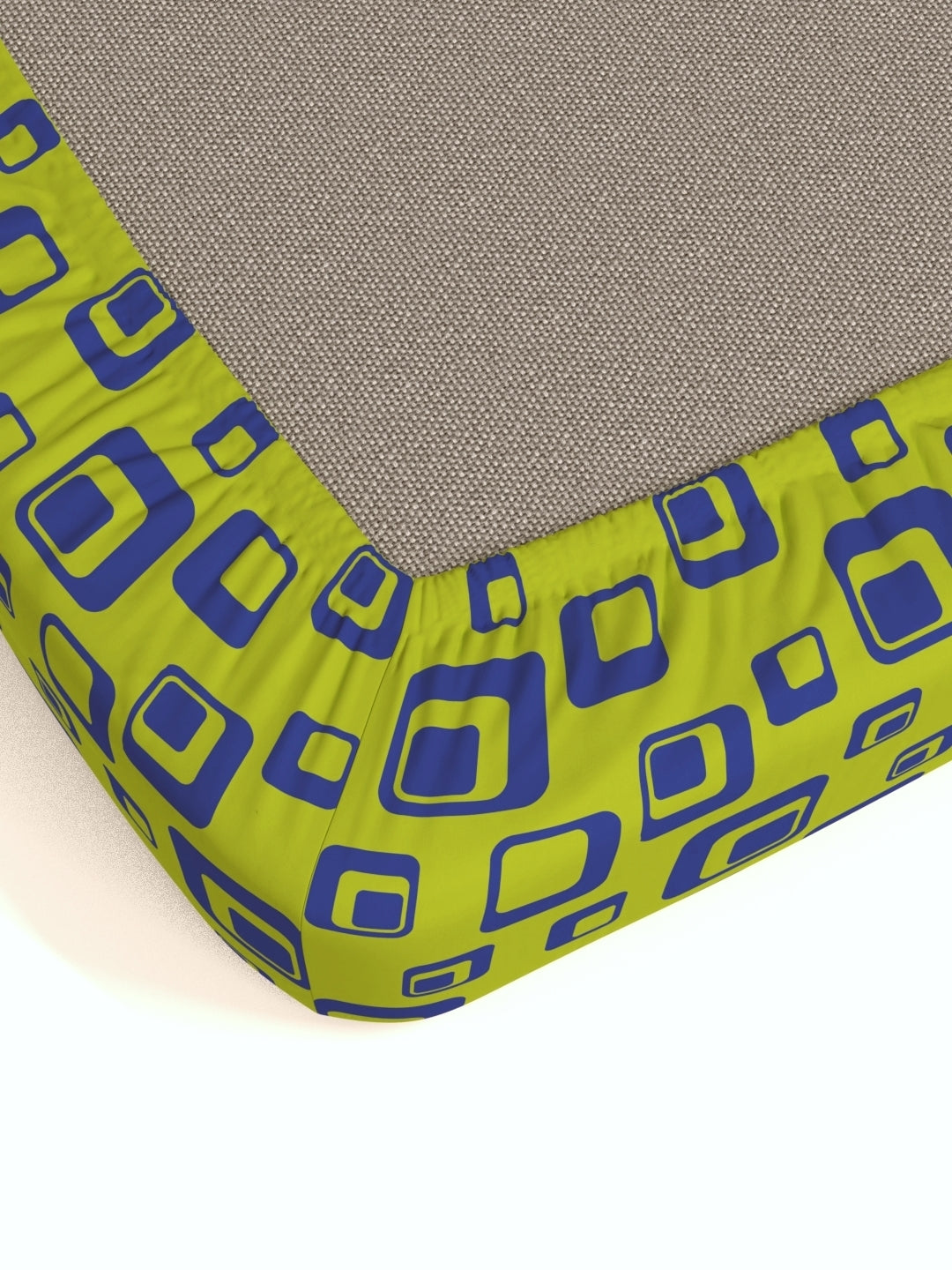 Home Ecstasy 100% Cotton Geometric Bedsheet Set | 140 TC | Green