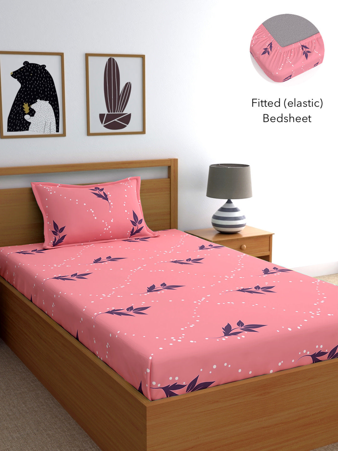 Home Ecstasy 100% Cotton Floral Bedsheet Set