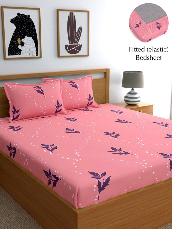 Home Ecstasy 100% Cotton Floral Bedsheet Set