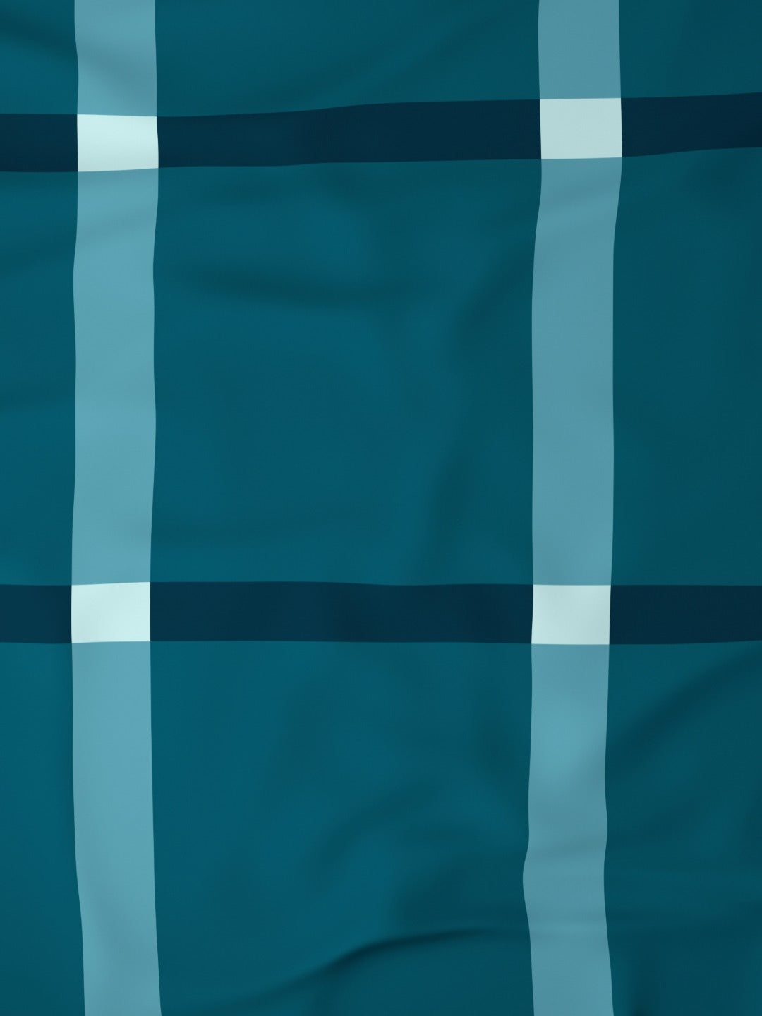 Home Ecstasy 100% Cotton Geometric Bedsheet Set | 140 TC | Teal Blue