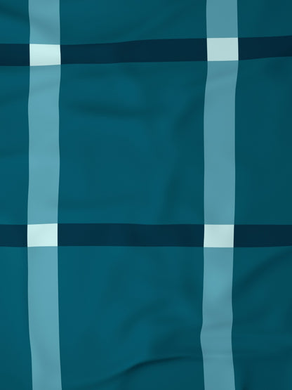 Home Ecstasy 100% Cotton Geometric Bedsheet Set | 140 TC | Teal Blue