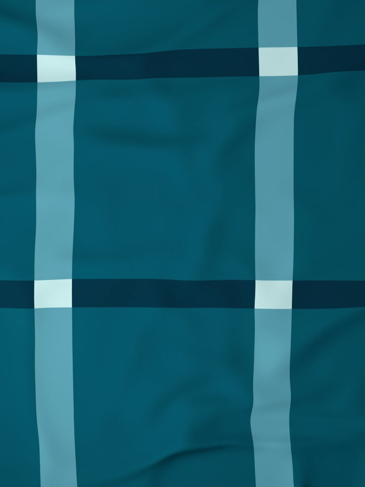 Home Ecstasy 100% Cotton Geometric Bedsheet Set | 140 TC | Teal Blue