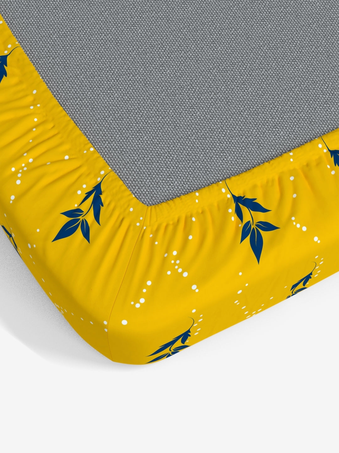 Home Ecstasy 100% Cotton Floral Bedsheet Set | 140 TC | Yellow