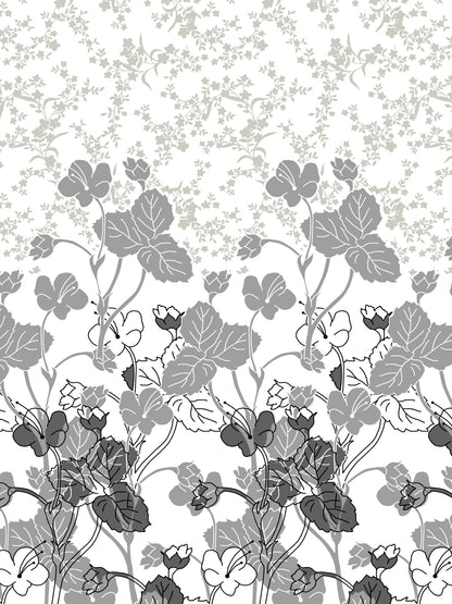 Home Ecstasy 100% Cotton Floral Bedsheet Set | 140 TC | Grey