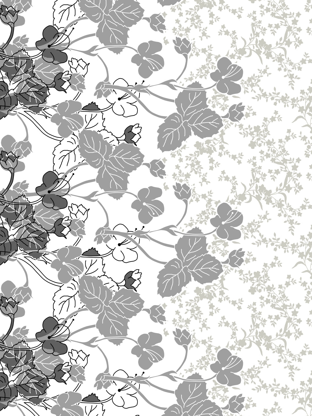 Home Ecstasy 100% Cotton Floral Bedsheet Set | 140 TC | Grey