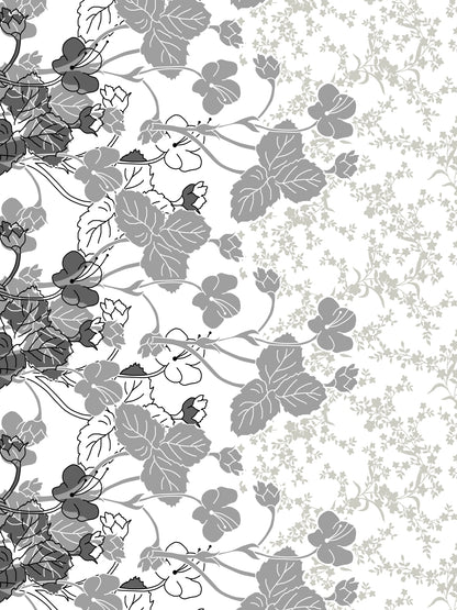 Home Ecstasy 100% Cotton Floral Bedsheet Set | 140 TC | Grey