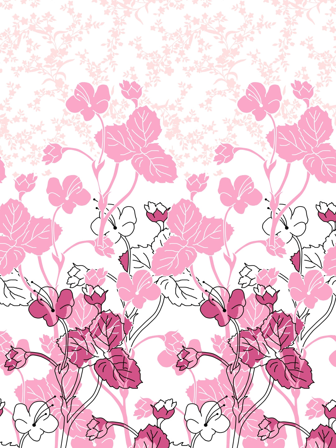 Home Ecstasy 100% Cotton Floral Bedsheet Set | 140 TC | Light Pink