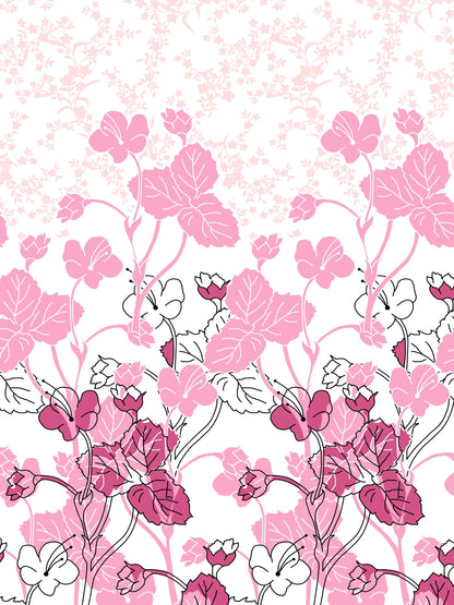 Home Ecstasy 100% Cotton Floral Bedsheet Set | 140 TC | Light Pink