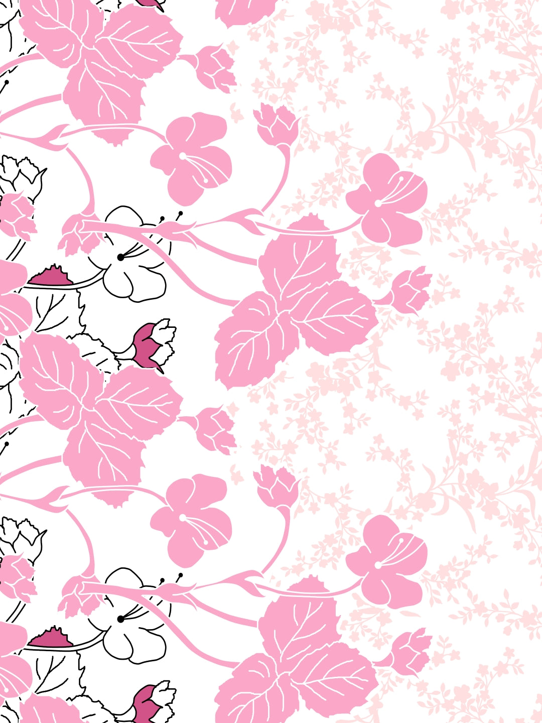 Home Ecstasy 100% Cotton Floral Bedsheet Set | 140 TC | Light Pink