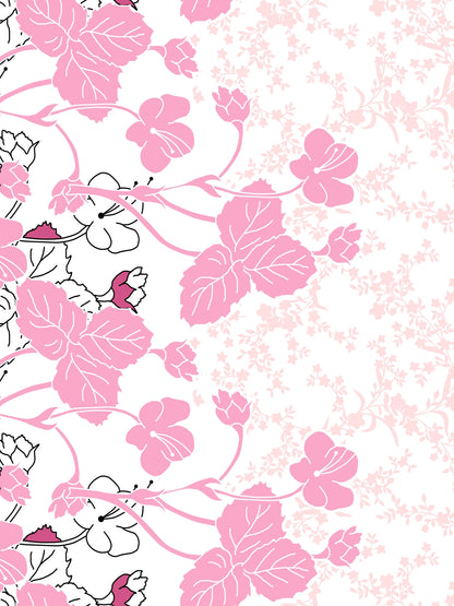 Home Ecstasy 100% Cotton Floral Bedsheet Set | 140 TC | Light Pink