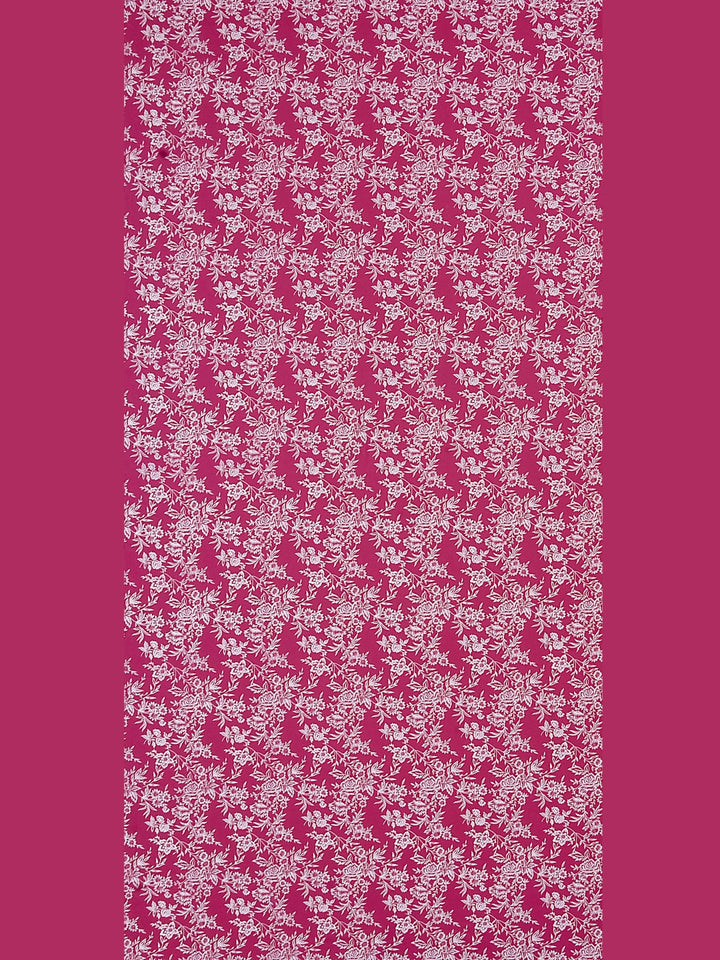 Home Ecstasy 100% Cotton Floral Bedsheet Set | 140 TC | Dark Pink