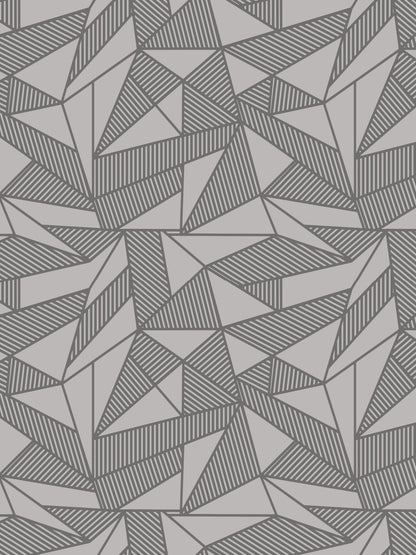 Home Ecstasy 100% Cotton Geometric Bedsheet Set | 140 TC | Grey