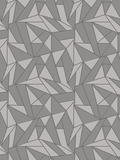 Home Ecstasy 100% Cotton Geometric Bedsheet Set | 140 TC | Grey