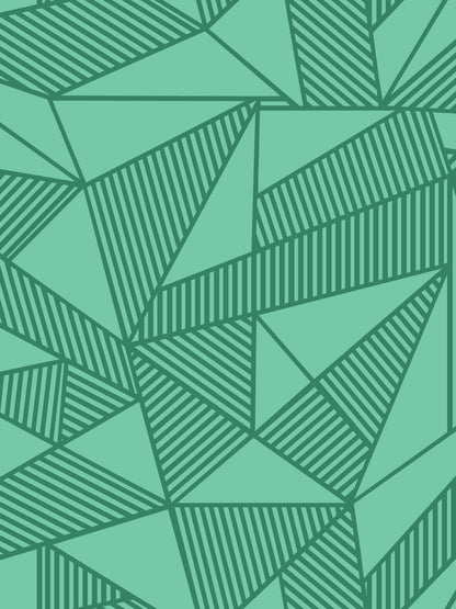Home Ecstasy 100% Cotton Geometric Bedsheet Set | 140 TC | Green