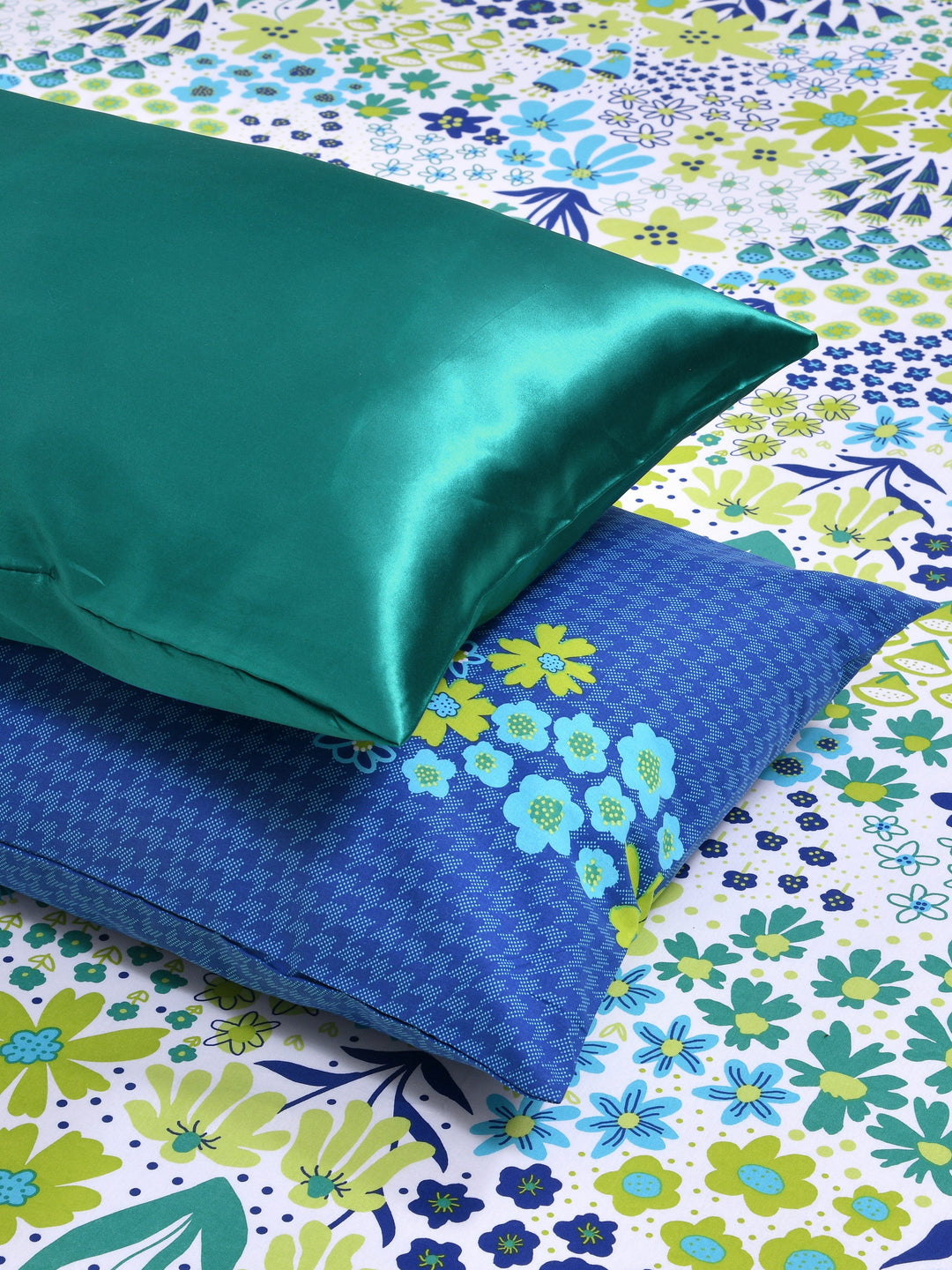 Home Ecstasy 100% Cotton 140TC Double Premium Bedsheets with 4 Pillow Covers