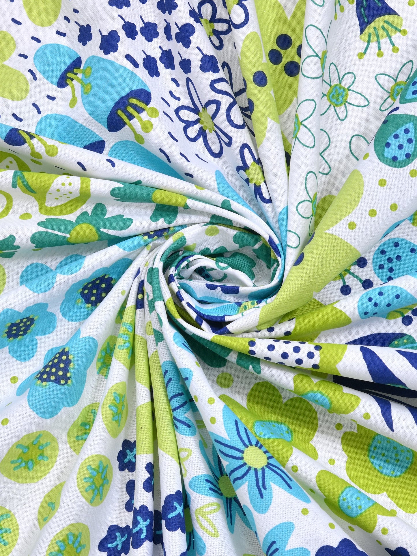 Home Ecstasy 100% Cotton Floral Bedsheet Set | 140 TC | Blue
