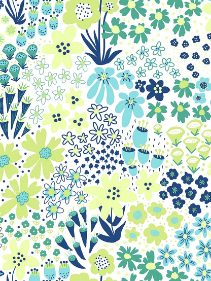 Home Ecstasy 100% Cotton 140 TC Floral Bedsheet Set - Colour: Blue