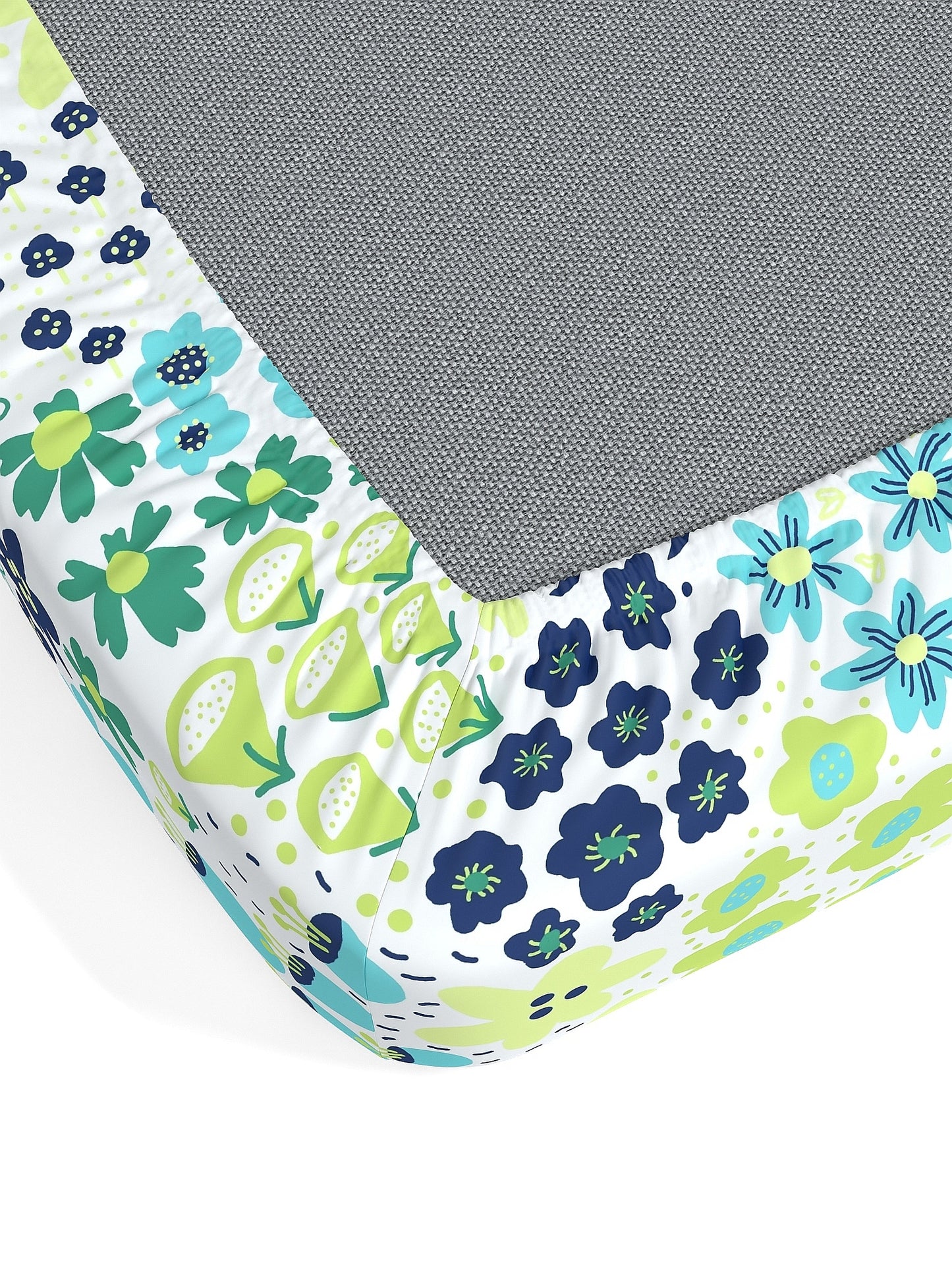 Home Ecstasy 100% Cotton 140 TC Floral Bedsheet Set - Colour: Blue