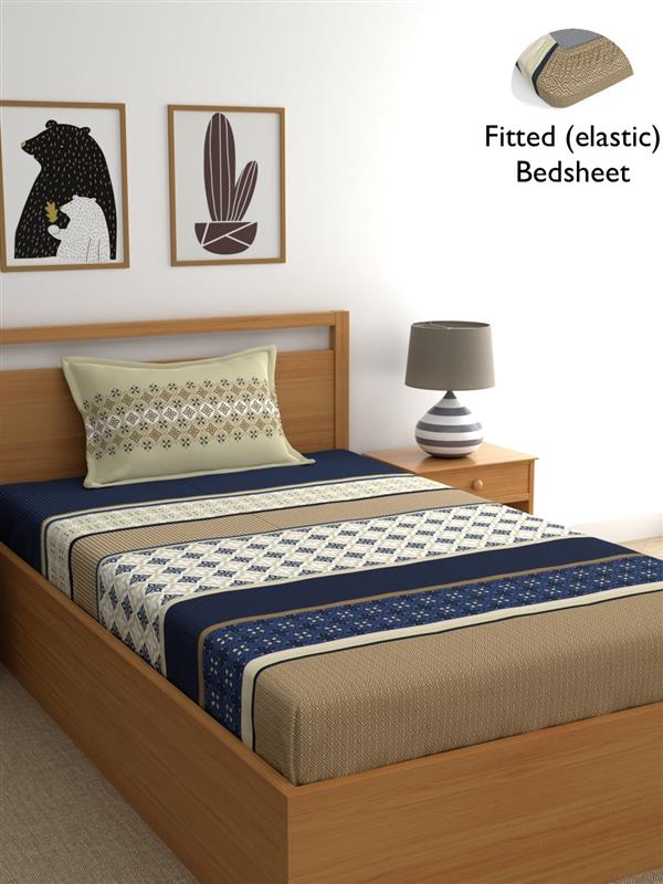 Home Ecstasy 100% Cotton Ethnic Bedsheet Set