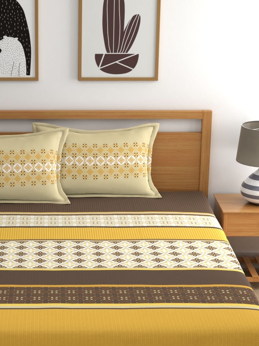 Home Ecstasy 100% Cotton Ethnic Bedsheet Set