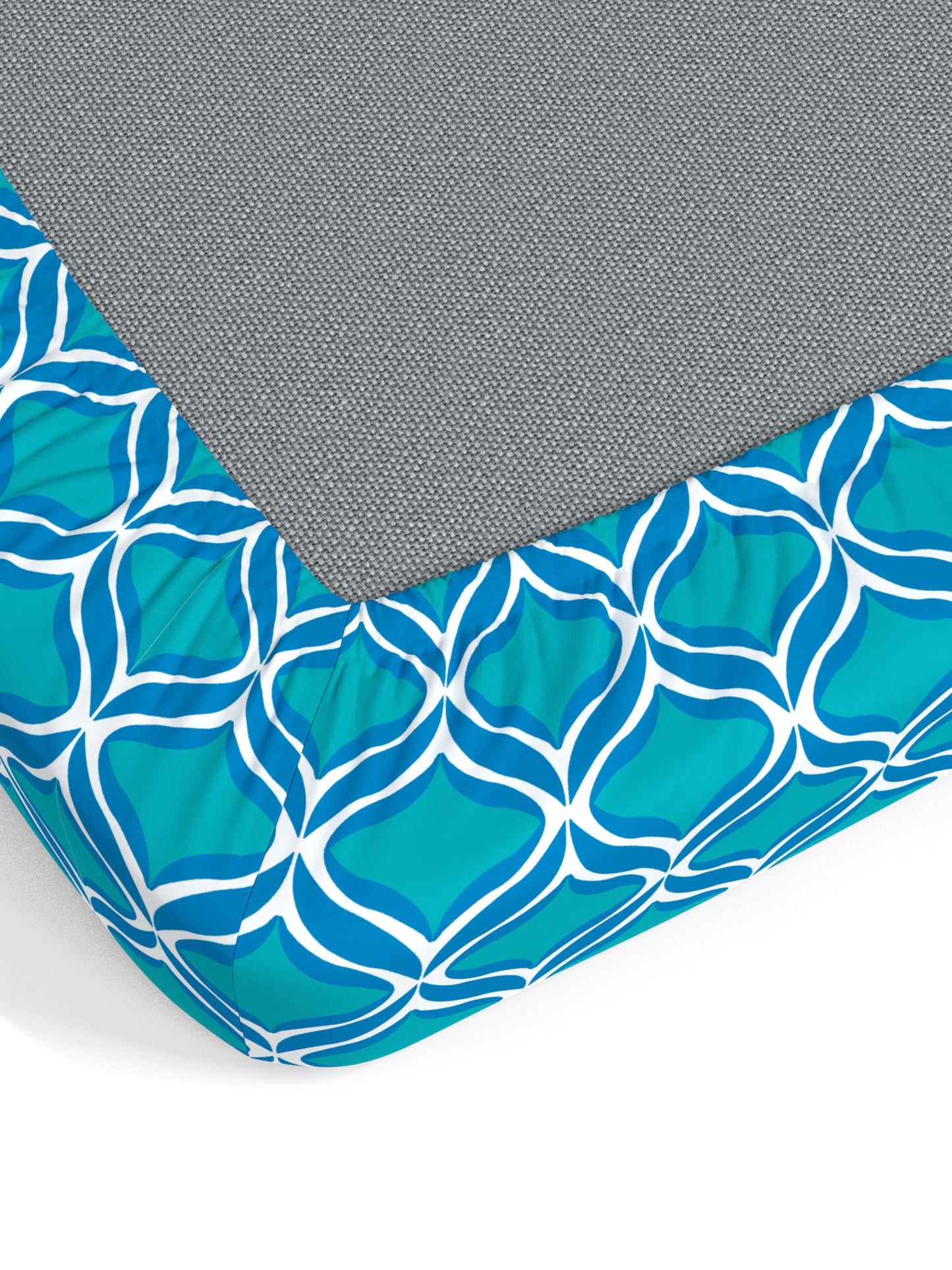 Home Ecstasy 100% Cotton Abstract Bedsheet Set | 140 TC | Teal Blue