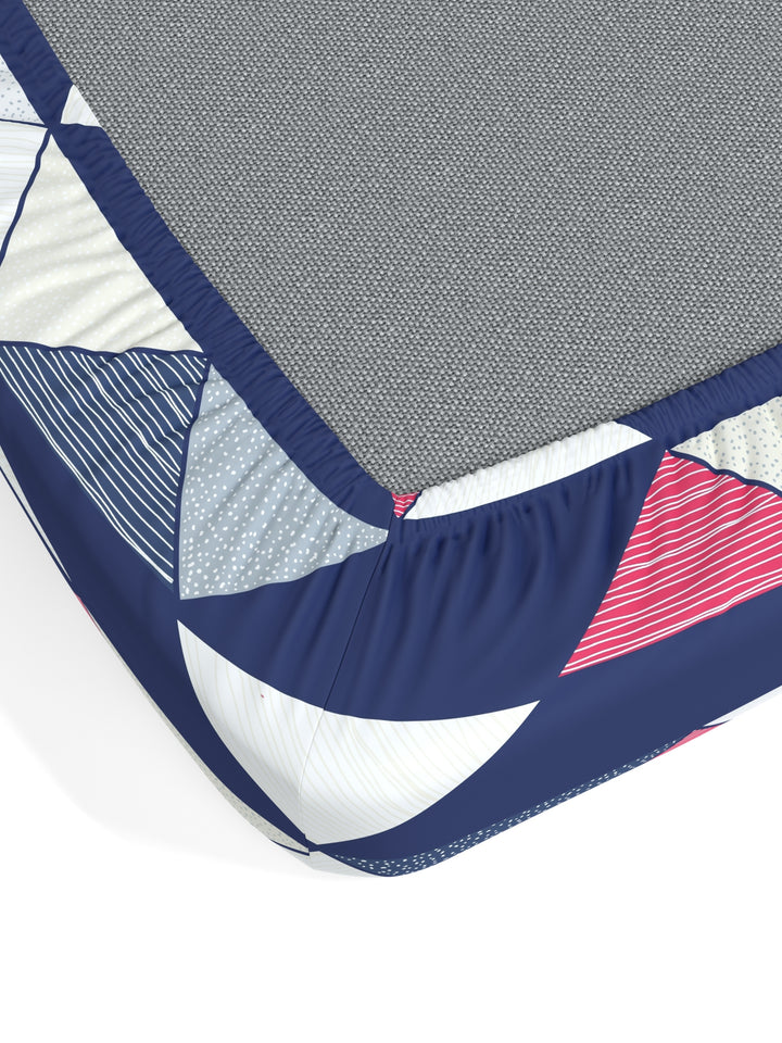 Home Ecstasy 100% Cotton Geometric Bedsheet Set | 140 TC | Red