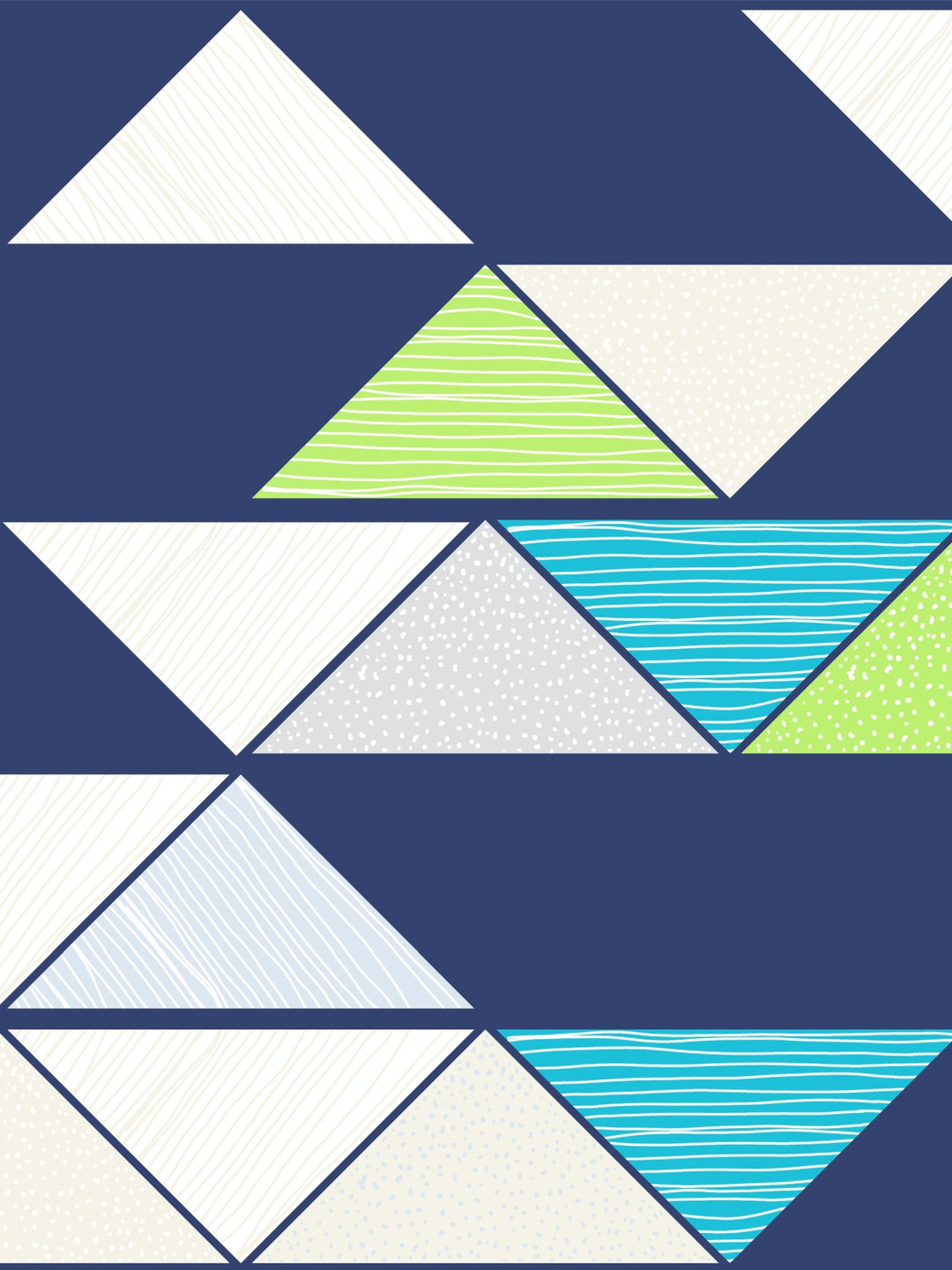 Home Ecstasy 100% Cotton Geometric Bedsheet Set | 140 TC | Navy Blue