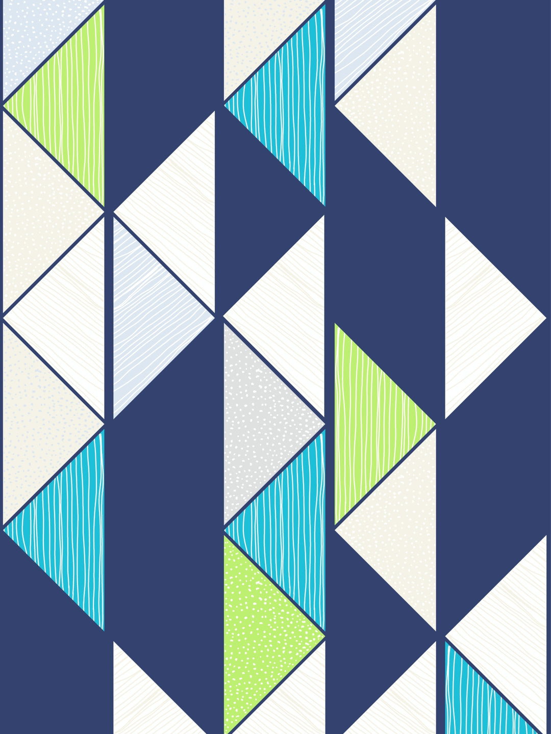 Home Ecstasy 100% Cotton Geometric Bedsheet Set | 140 TC | Navy Blue