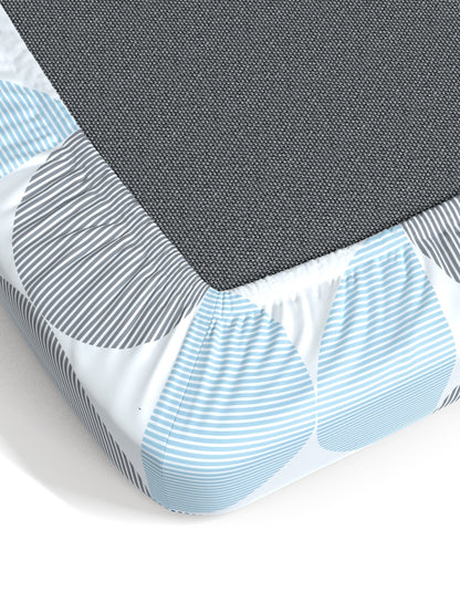 Home Ecstasy 100% Cotton Bedsheet | 140 TC | Blue