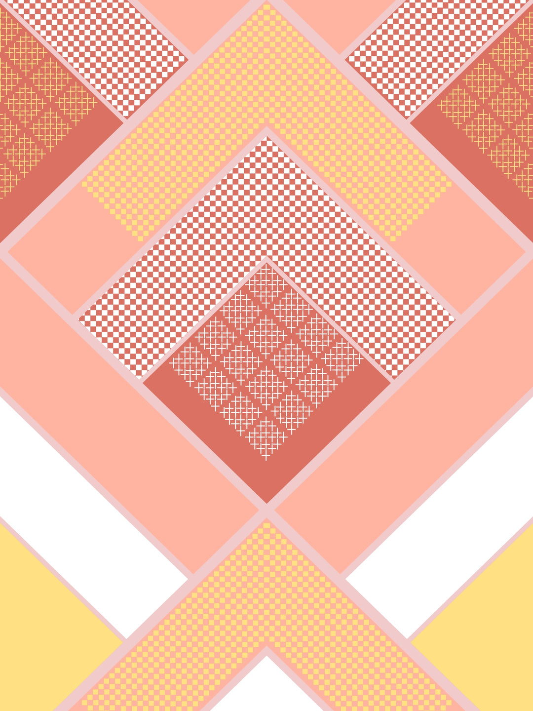 Home Ecstasy 100% Cotton Geometric Bedsheet Set | 140 TC | Peach