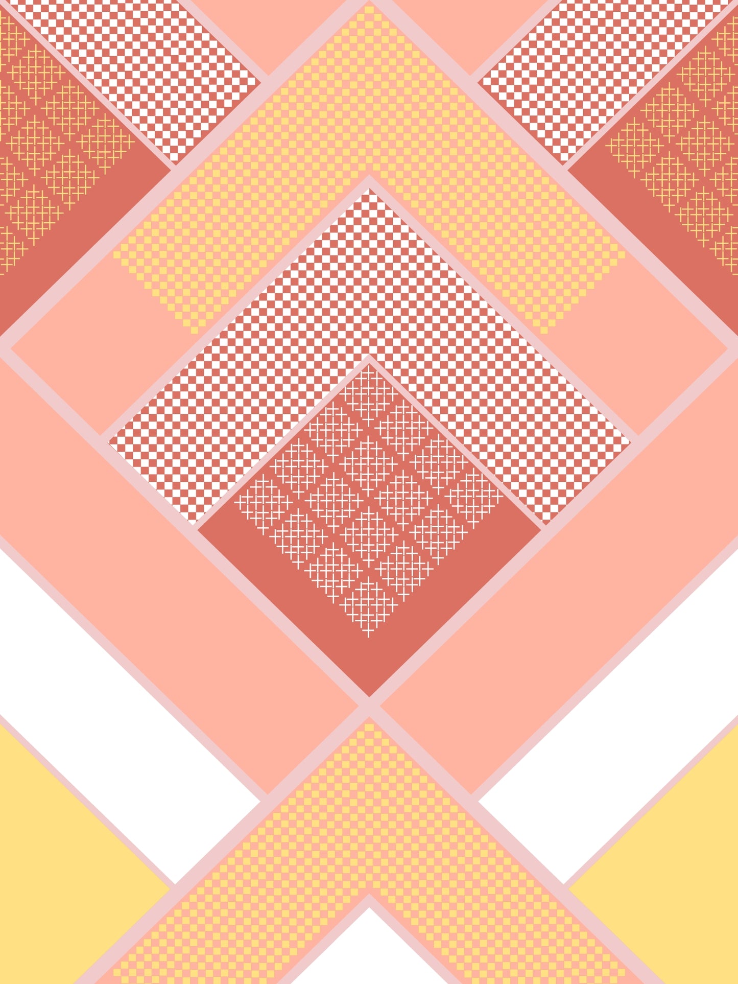 Home Ecstasy 100% Cotton Geometric Bedsheet Set | 140 TC | Peach