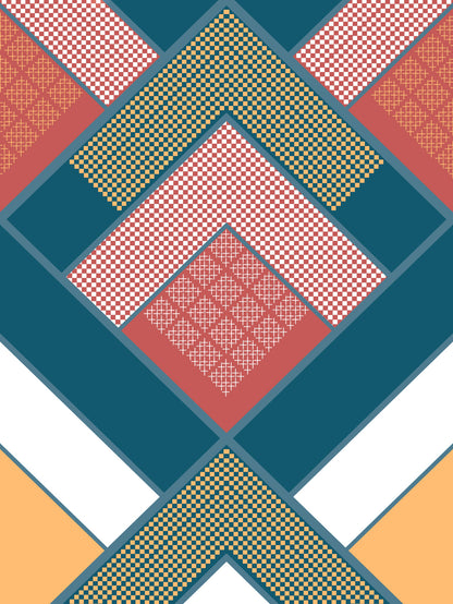 Home Ecstasy 100% Cotton Geometric Bedsheet Set | 140 TC | Navy Blue