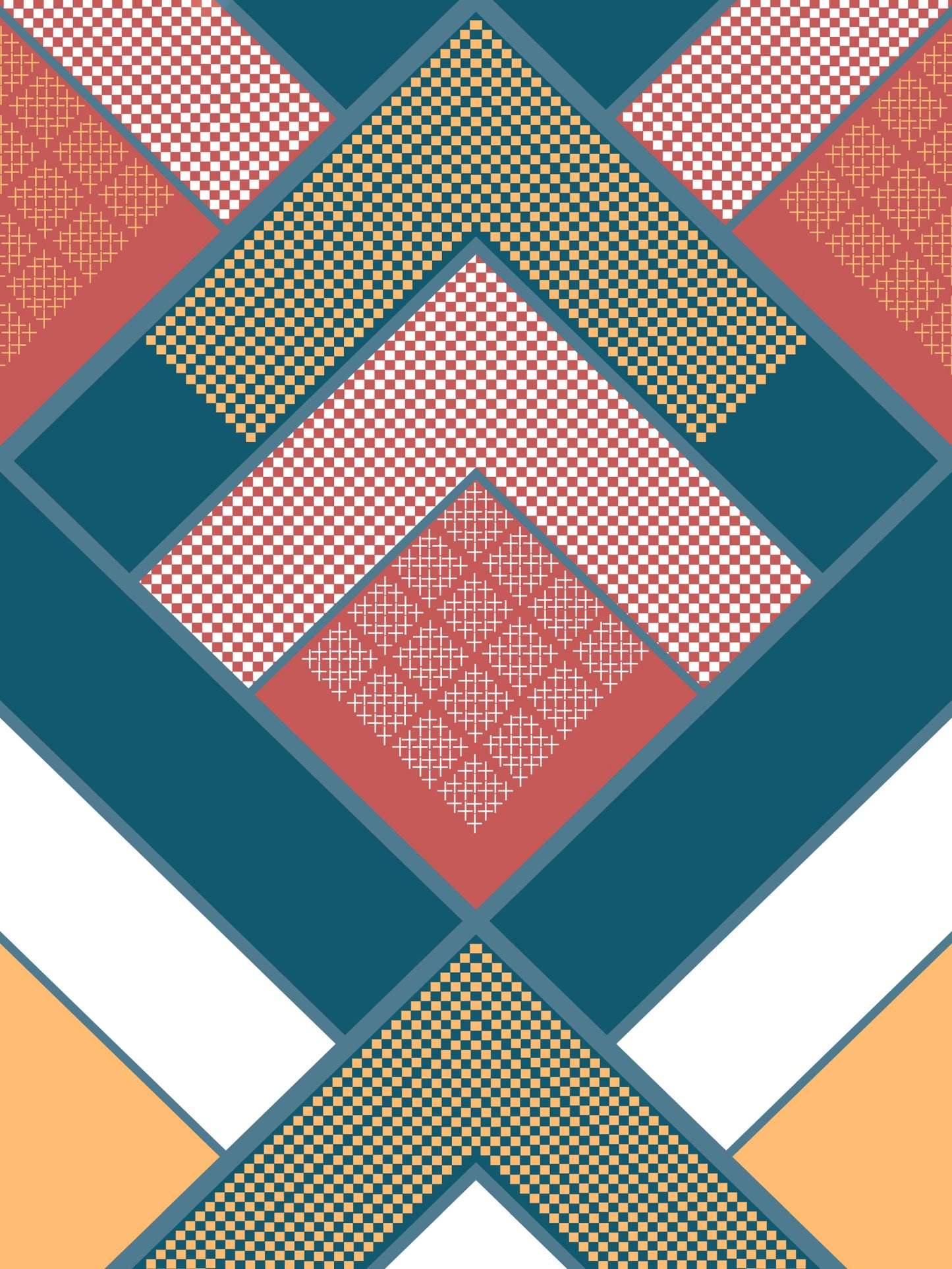 Home Ecstasy 100% Cotton Geometric Bedsheet Set | 140 TC | Navy Blue