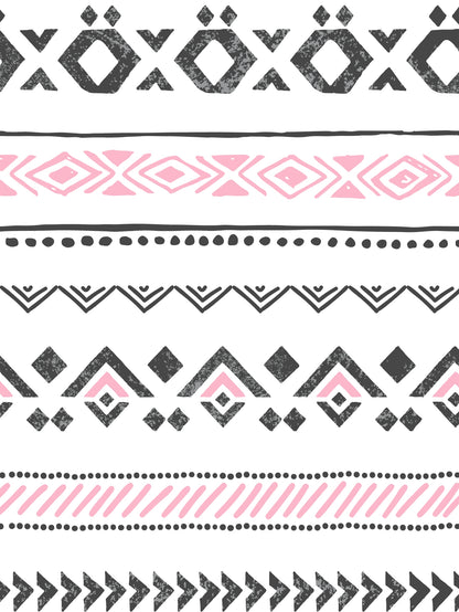 Home Ecstasy 100% Cotton Geometric Bedsheet Set | 140 TC | Pink