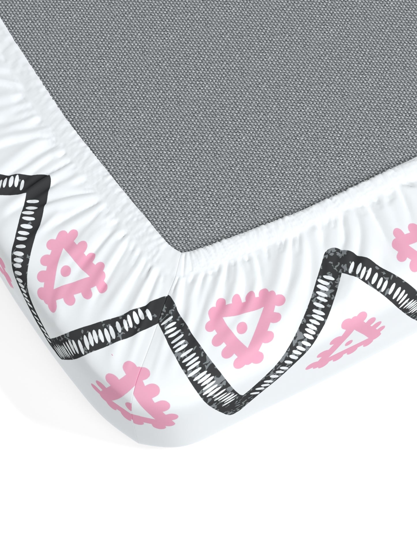 Home Ecstasy 100% Cotton Geometric Bedsheet Set | 140 TC | Pink