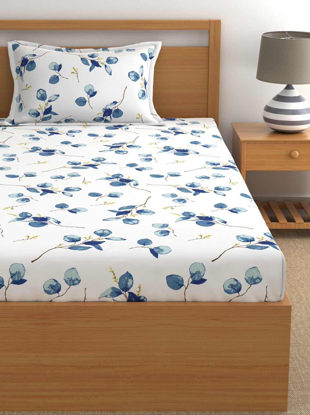 Home Ecstasy 100% Cotton Floral Bedsheet Set
