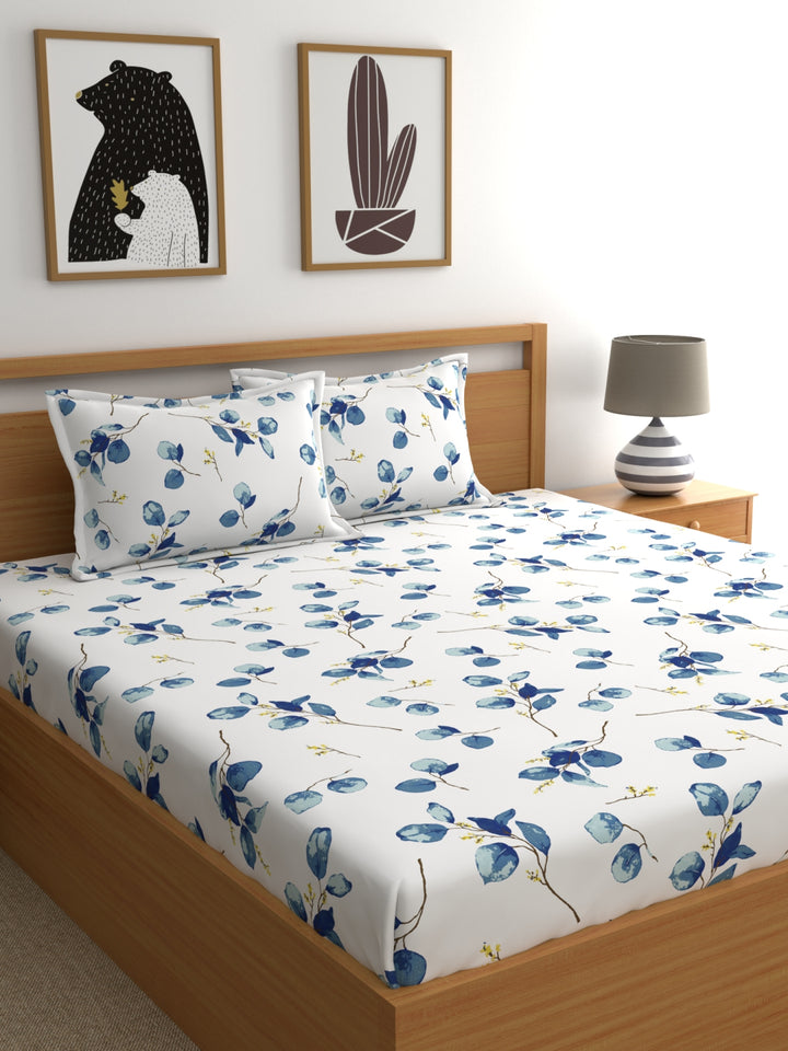Home Ecstasy 100% Cotton Floral Bedsheet Set