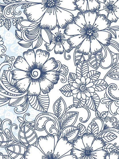 Home Ecstasy 100% Cotton Floral Bedsheet Set | 140 TC | Blue