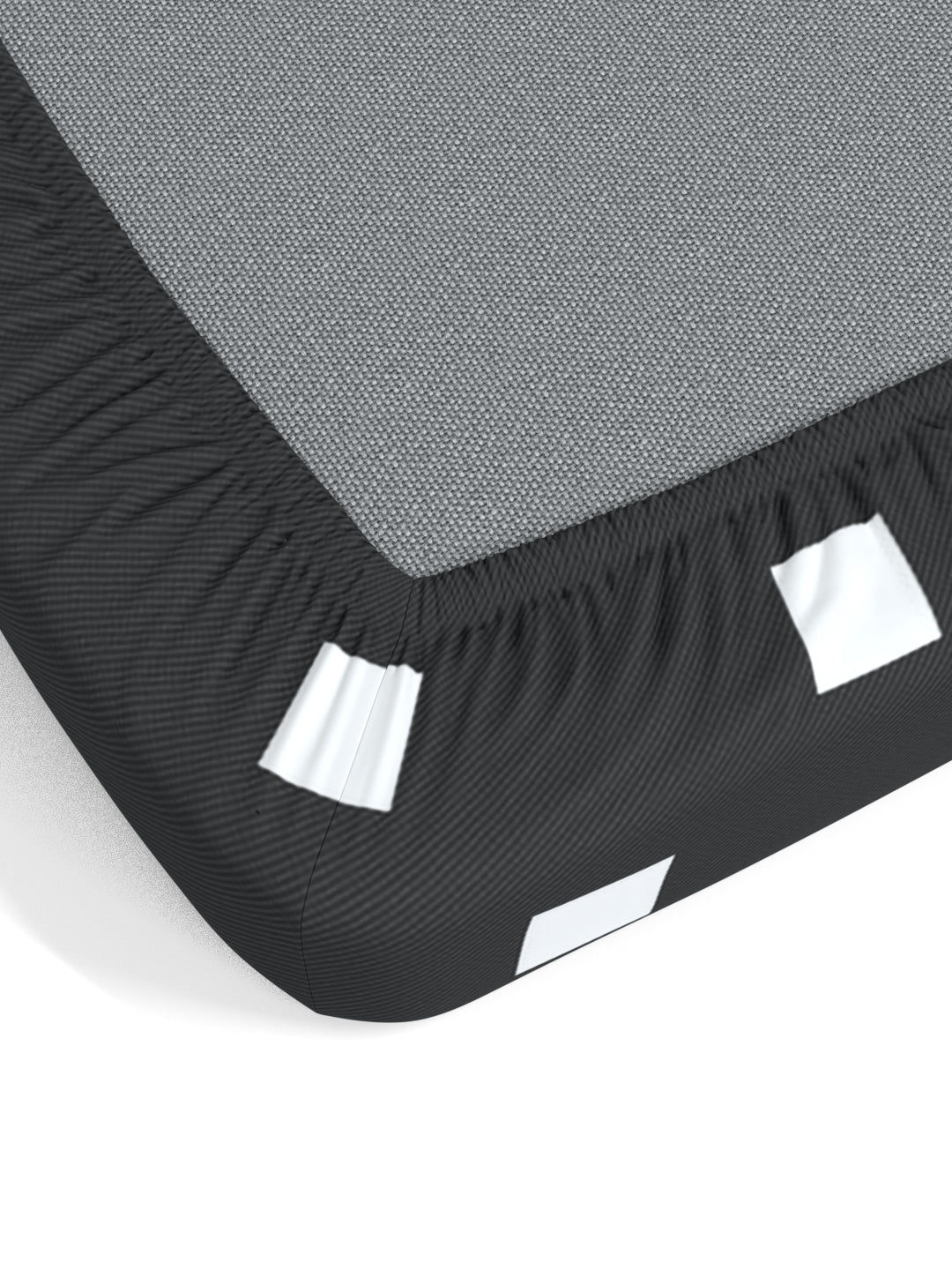 Home Ecstasy 100% Cotton Geometric Bedsheet Set | 140 TC | Dark Grey