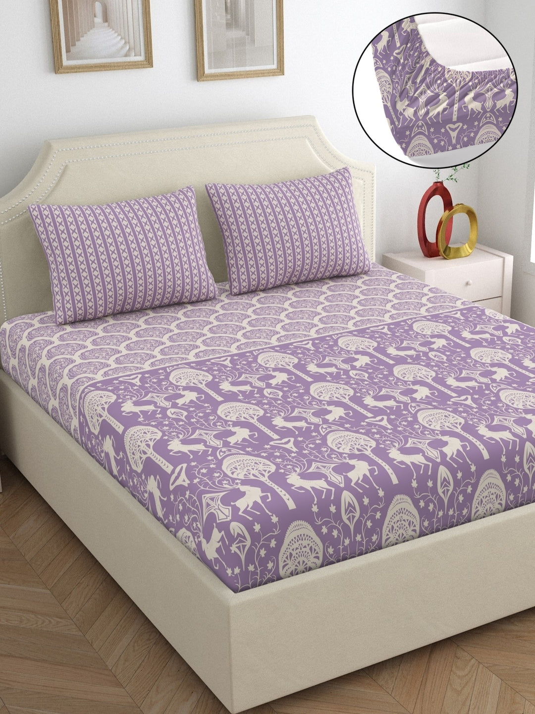 Home Ecstasy 100% Cotton 140TC Bedsheets, Premium