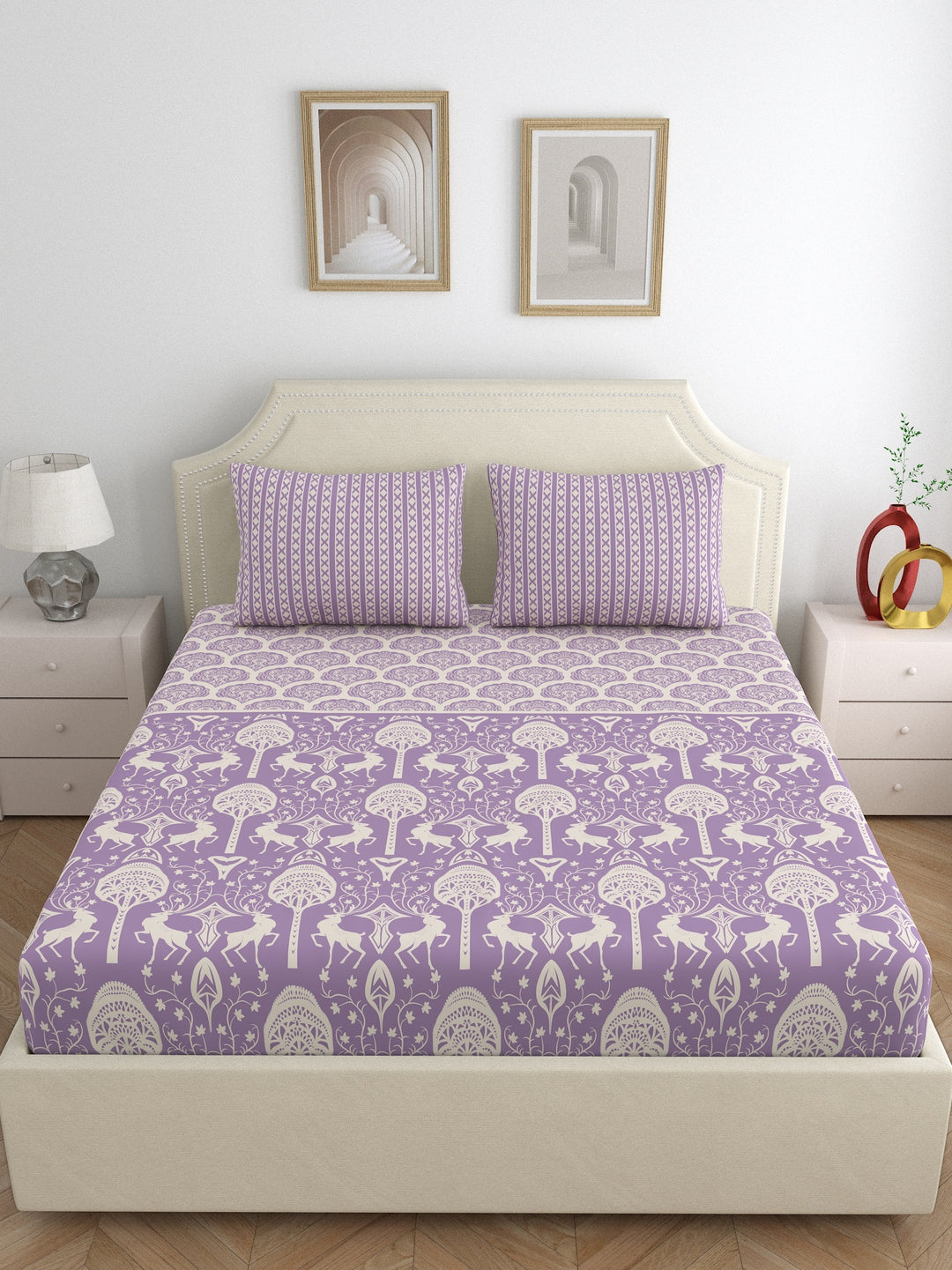 Home Ecstasy 100% Cotton 140TC Bedsheets, Premium
