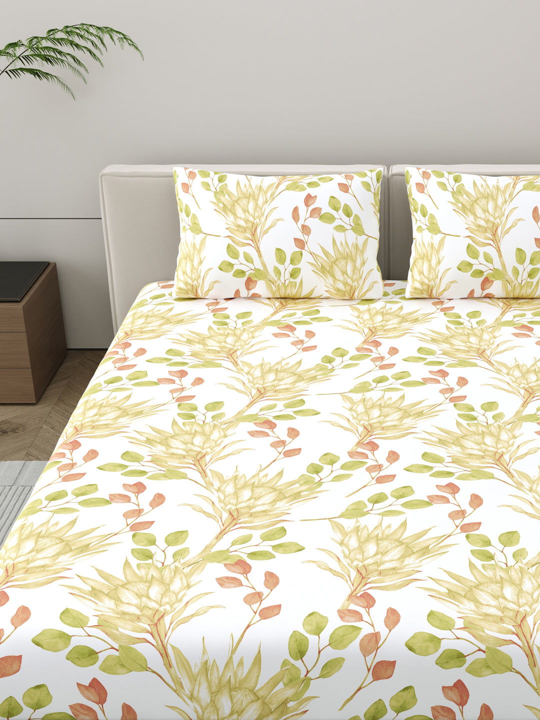 Home Ecstasy 100% Cotton Floral Bedsheet Set | 140 TC | Multicolour