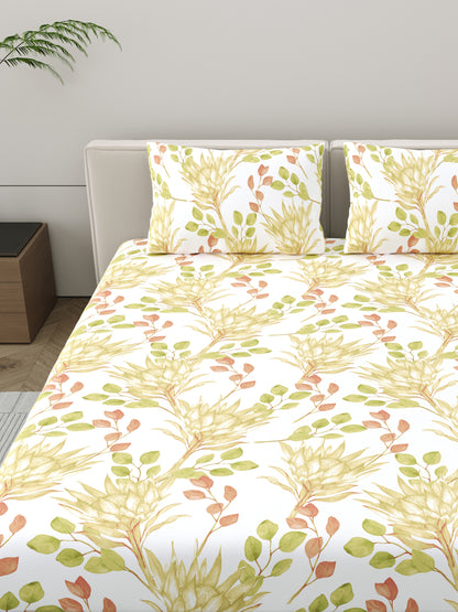 Home Ecstasy 100% Cotton Floral Bedsheet Set | 140 TC | Multicolour