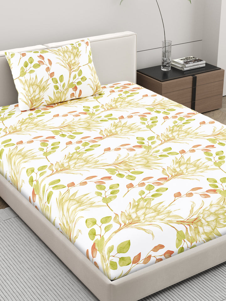 Home Ecstasy 100% Cotton Floral Bedsheet Set | 140 TC | Multicolour