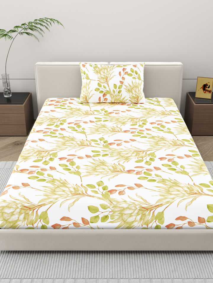 Home Ecstasy 100% Cotton Floral Bedsheet Set | 140 TC | Multicolour