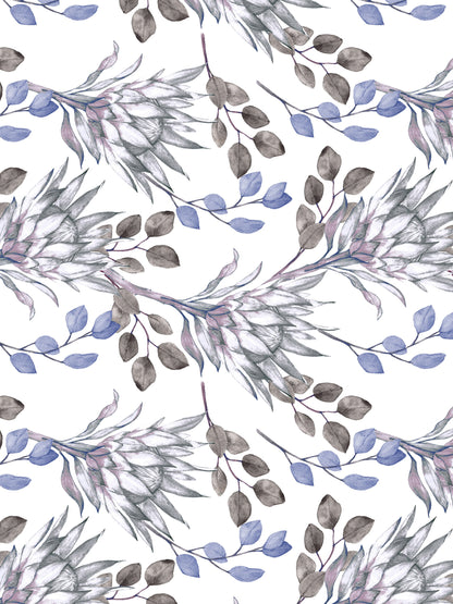 Home Ecstasy 100% Cotton Floral Bedsheet Set | 140 TC | Purple